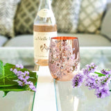 Floral Print Copper Glasses