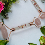 Lavvish Rose Quartz Facial Roller with box