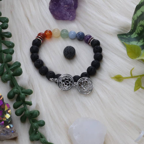 Chakra Lave Bead 8mm Aromatherapy Bracelet
