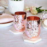 Floral Print Copper Glasses