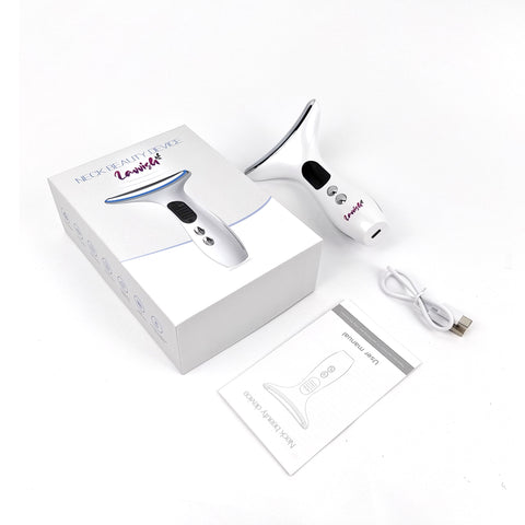 EMS Face Neck Anti Wrinkle Skin Tightening Lifting Device Facial Beauty Machine, LED Face Neck Massager Facial Skin Tightening