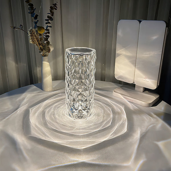 Crystal Lamp LED 16 Colours with remote control Red Centre Gift
