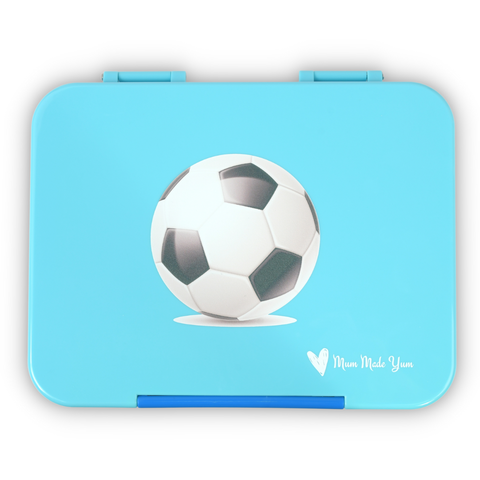 Bento Lunchbox (Large) - Light Blue Soccer