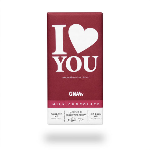 GNAW I love you Milk Chocolate 80g
