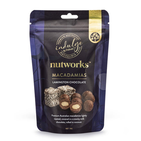 Nutworks Lamington Choc Macadamias SUP 75g