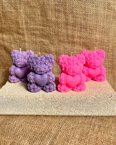 Rose Teddy Bear Soy Candle