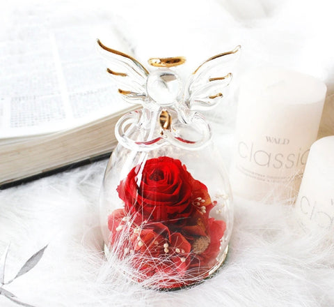 Preserved rose in Angel Glass dome