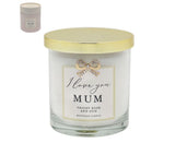 Jewelled Love you Mum candle