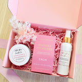 Gift Pack Small: Tin Candle, room spray, florals + shower steamers: Champagne & Strawberries