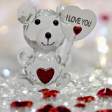 Crystal Clear Glass Bear Statue Ornament