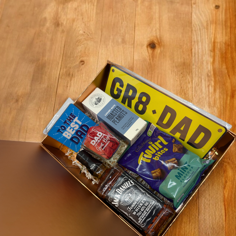 Dad Hamper in Gold Hamper Box Jack Daniels