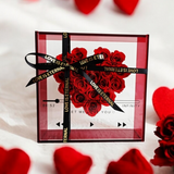 Everlasting Acrylic Rose Display - 16 Real Preserved Roses