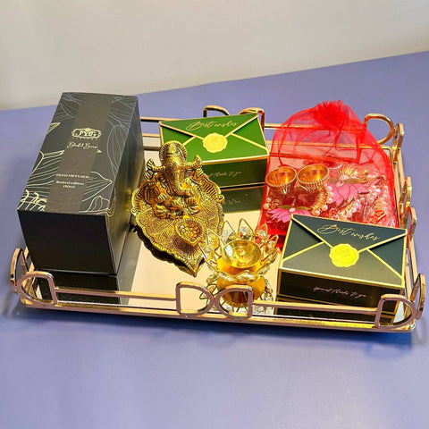 Eternal Blessings Hamper – Premium Golden Tray