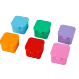 Silicone Container with Lid - Square (100ml): Blue