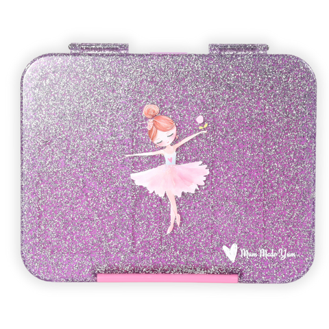 Bento Lunchbox (Large) - Sparkle Purple Ballerina