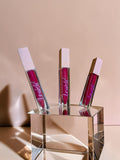 Black Cherry Homemade Lip Gloss • Hydrating Beeswax Lip Balm • Natural Almond Oil & Vitamin E Lip Tint • Shimmering Pink Mica Lip Balm Wand
