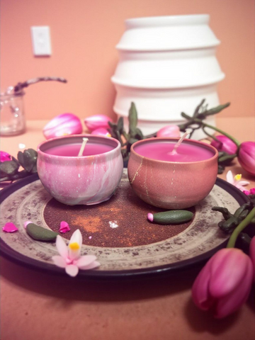 Hand Poured Aphrodisiac Small candle- luxury Soy wax
