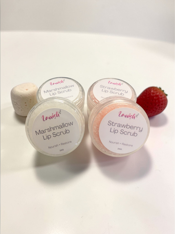 Strawberry & Marshmallow Lip Scrubs