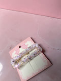Handmade Glitter Resin Hair Clip | Sparkly Gold Alligator Barrettes | Cute Kawaii Hair Accessories for Girls, Teens, & Women