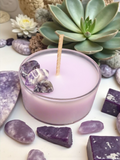 Hand Made Amethyst pheromone t-light candles set of 5