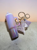 Cute Mini Tumbler Keychain with Handmade Resin Glitter Butterfly & Tassel | Aesthetic Bag Charm, Keychain for Backpack, Water Bottle Accesso