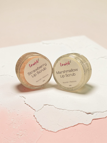 Strawberry & Marshmallow Lip Scrubs