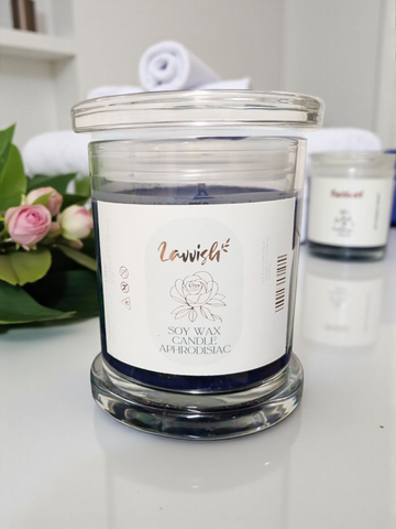 Hand Poured Aphrodisiac Medium Jar candle- luxury Soy wax