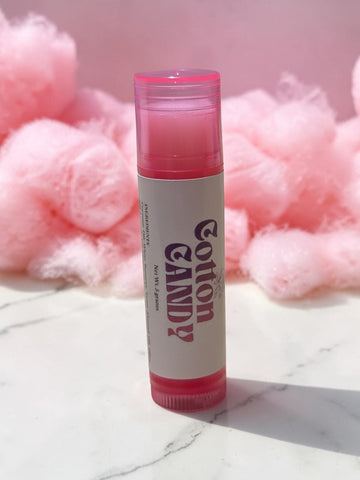 Handcrafted Lip Balm with Cotton Candy Flavor - Enriched with Vitamin E