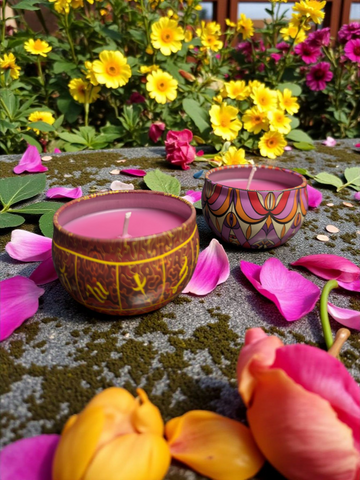 Hand Poured Aphrodisiac Small candle- luxury Soy wax
