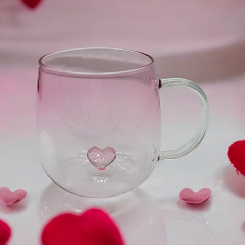 Love heart glass