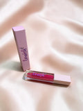 Black Cherry Homemade Lip Gloss • Hydrating Beeswax Lip Balm • Natural Almond Oil & Vitamin E Lip Tint • Shimmering Pink Mica Lip Balm Wand