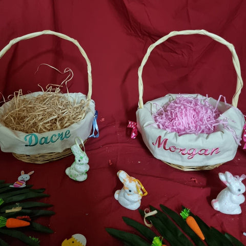 Personalised Easter Basket Designed by Rips & Ruffles