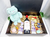 Easter Hamper Red wine with Plush Bunny