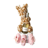 Giraffe Nappy Cake Pink