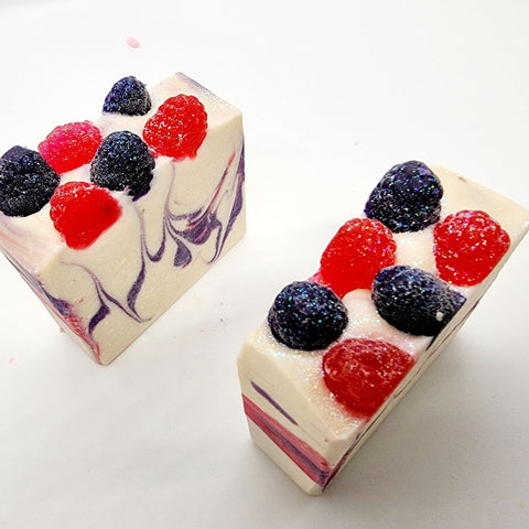 Gold Artisan soap/Black raspberry Soap